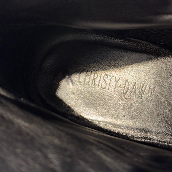 Christy Dawn Black Leather Lace-up Boots Deadstock Leather 9 - Picture 14 of 14